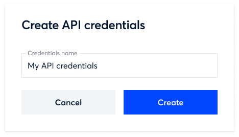 The name helps you find your credentials quickly in the list